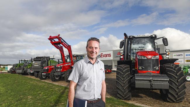 On the rise: Sean McGuane, director of the Rhys Evans dealership at Colac, has seen a lift in machinery sales. Picture: Dannika Bonser