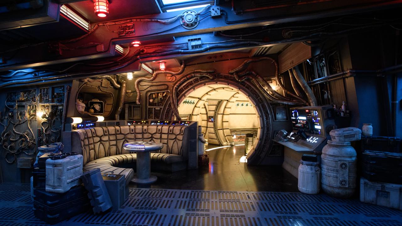 The famous main hold lounge is one of several areas guests will discover inside Millennium Falcon: Smugglers Run before taking the controls in one of three unique and critical roles aboard the ship. Picture: Richard Harbaugh/Disney Parks.