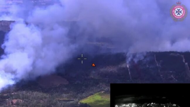 QFES releases aerial footage of a bushfire at Deepwater