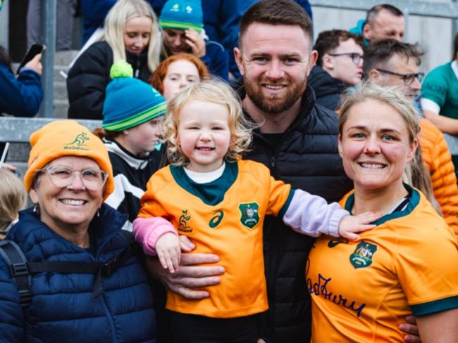 Lucy Dinnen pictured with her mum Lyn Dinnen (left), daughter Zoe and husband Declan Dinnen. Picture: Supplied