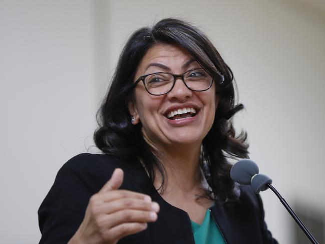 Rashida Tlaib at a rally in Dearborn, Michigan, on Friday, October 26. Picture: AP/Paul Sancya