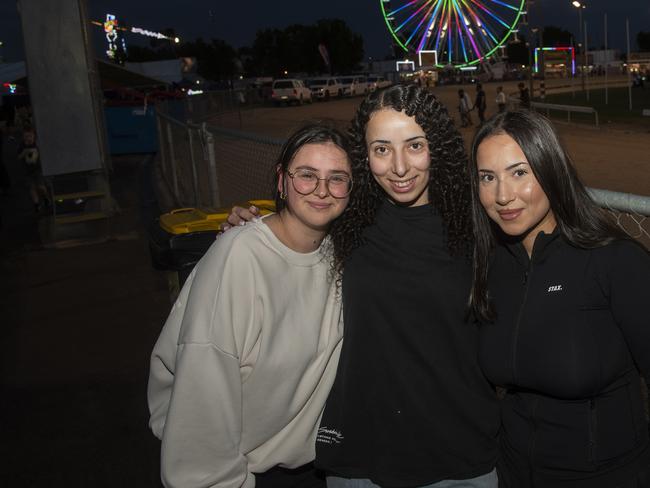 Merve Eser, Ozlem Anar, Ozgul Anar enjoying everything the 2024 Mildura Show has to offer. Picture: Noel Fisher