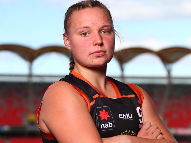 Jaimi Tabb is currently part of the AFLW draft combine in Melbourne ahead of the AFLW draft on October 22. Picture: Chris Hyde/AFL Photos