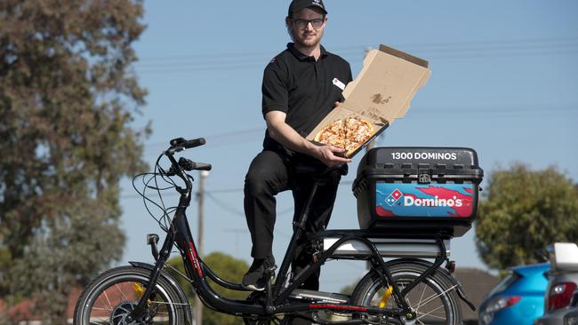Domino's Pizza in Newcomb will begin delivering its pizza on pushbikes. Newcombe franchisee Kade Seaman. Pic: Cormac Hanrahan