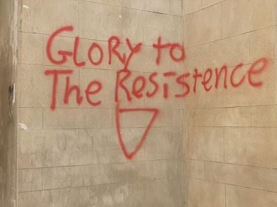 Anti-Semitic graffiti at the University of Melbourne. Picture: Supplied