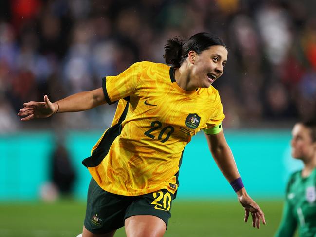 Sam Kerr’s return would be a huge boost for the must-win clash with Canada. Picture: Ryan Pierse/Getty Images.