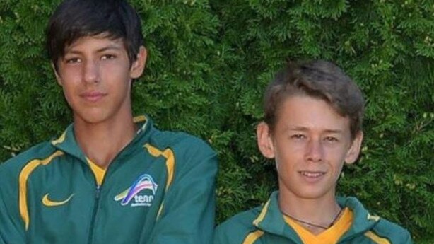 Alexei Popyrin and Alex de Minaur representing Australia at junior level.