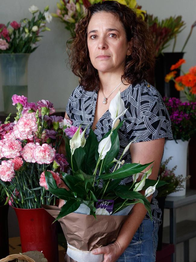 Lismore florist Teah Fort said drug use and homelessness were rife in the town. Picture: David Swift 