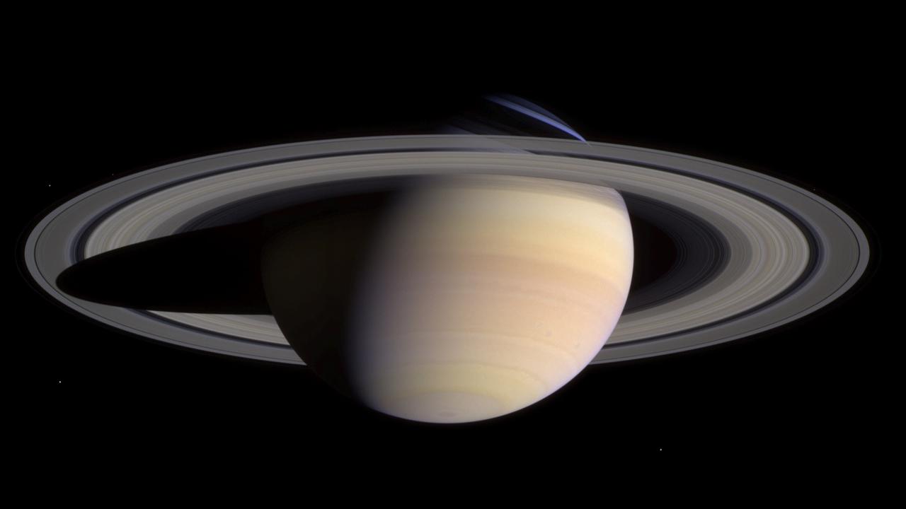 Saturn’s rings are slowly disappearing and are expected to completely vanish by about 300 million years. This picture of Saturn was taken by the Cassini spacecraft in 2004. Picture: NASA