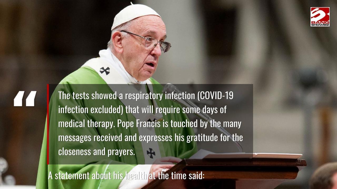 Pope Francis has been hospitalised with bronchitis