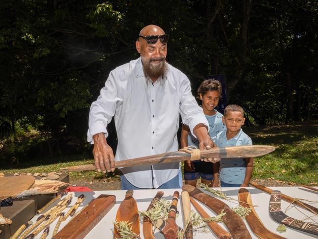 James Saurney of the Widi People at the ILUA signing with the Bowen Renewable Energy Hub on November 12, 2022