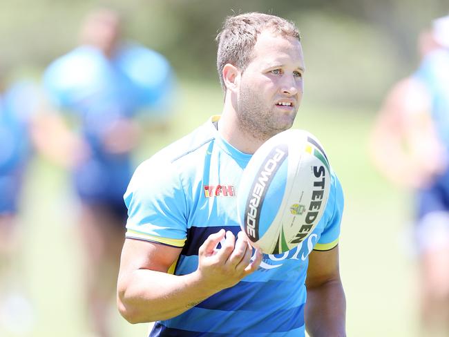 Tyrone Roberts is unexpectedly the main man after switching from the Knights to the Titans. Picture: Richard Gosling