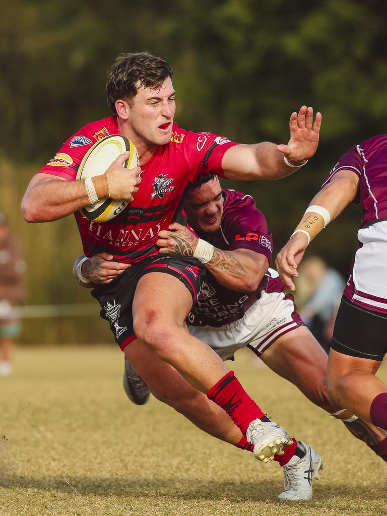 GCDRU major semi final between Colleges Knights and Nerang Bulls. Picture: Glenn Campbell