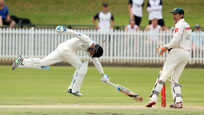 Clarke narrowly avoided being run out on route to scoring 48 off 95 balls..