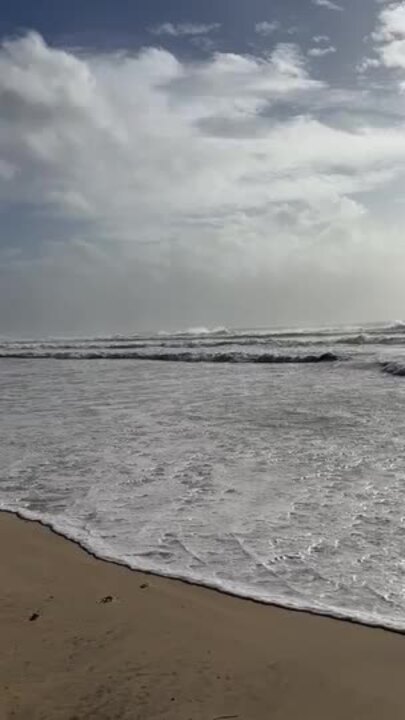 Surfers Paradise Beach ahead of Tropical Cyclone Alfred's arrival