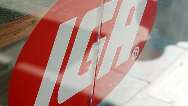 IGA store. Supermarket. Logo. Signage. Sign.