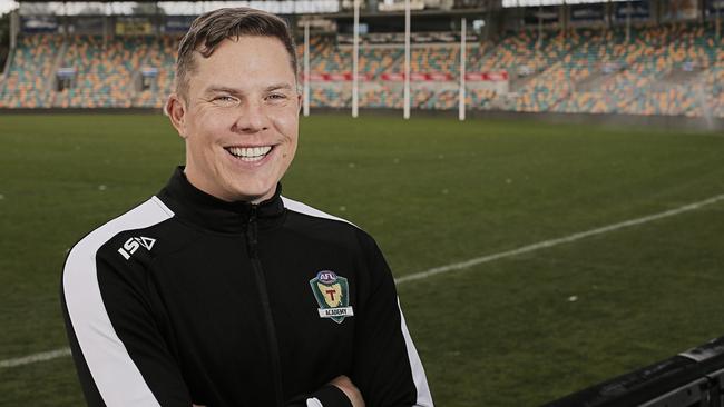 Jy Bond during his time as AFL Tasmania talent manager. Picture: MATHEW FARRELL