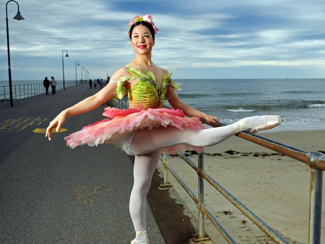 05/07/18 - Australian Ballett Soloist Jill Ogai is back in her home town of Adelaide to perform in Sleeping Beauty Ballet. Pictured at Glenelg Jetty.Picture: Tom Huntley