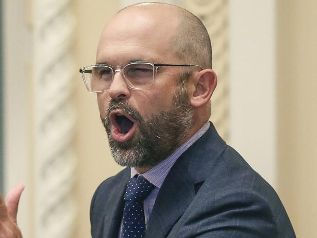 BRISBANE, AUSTRALIA - NewsWire Photos - FEBRUARY 18, 2025: Queensland Treasurer David Janetzki  during Question time at Queensland Parliament .Picture: NewsWire / Glenn Campbell