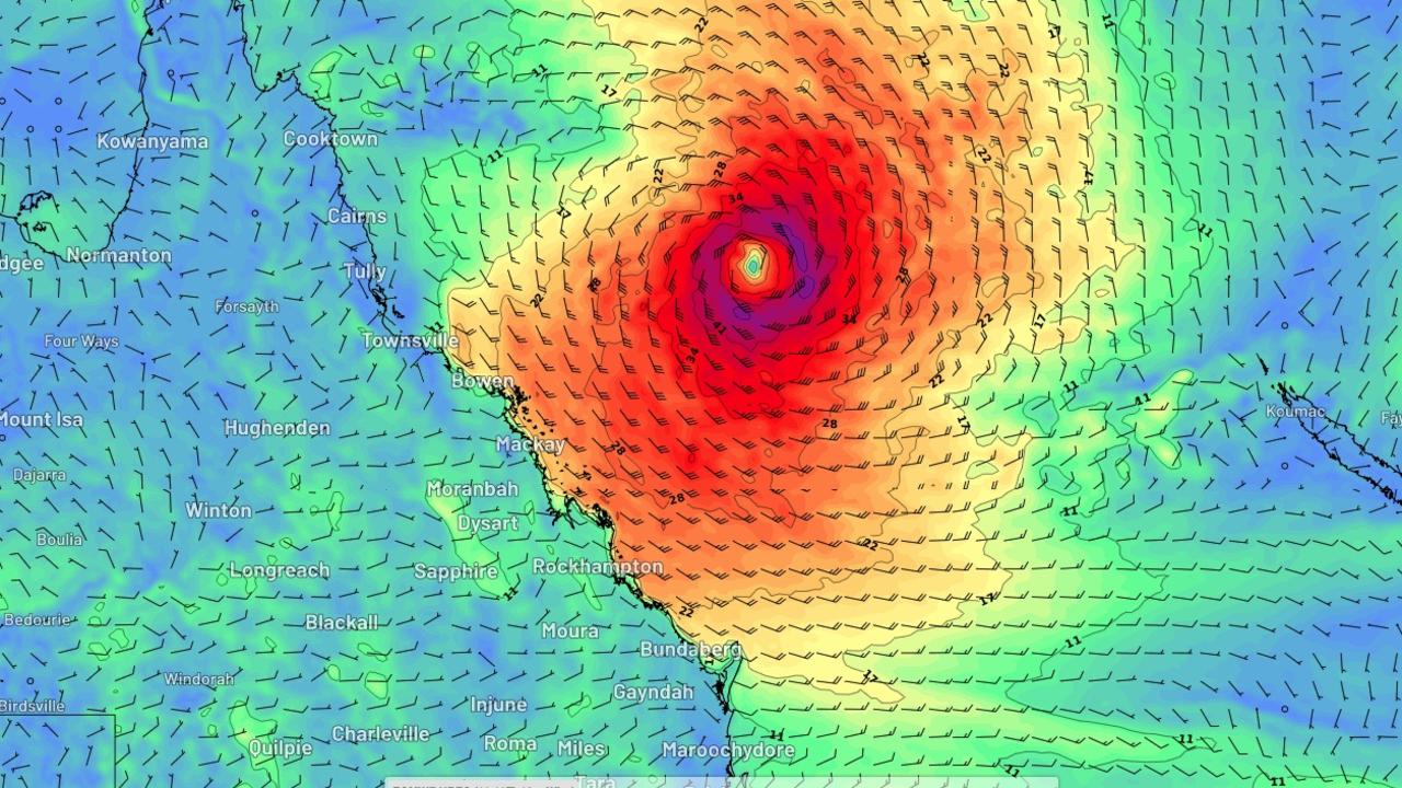 Several forecast models predict the tropical low will move towards the south or southwest between Sunday and Tuesday, but remain just off the Queensland coast. Picture: Supplied