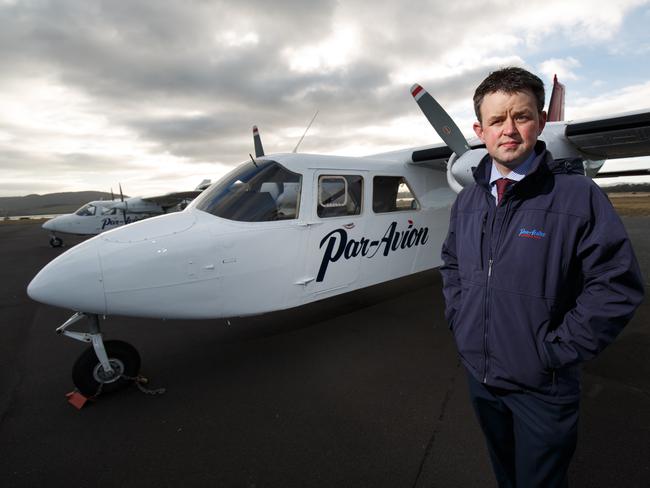 Par Avion managing director Shannon Wells at Cambridge airport near Hobart. Picture: Peter Mathew