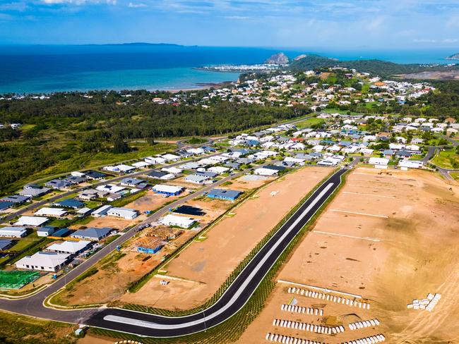 An aerial image of The Shoals estate at the Capricorn Coast.