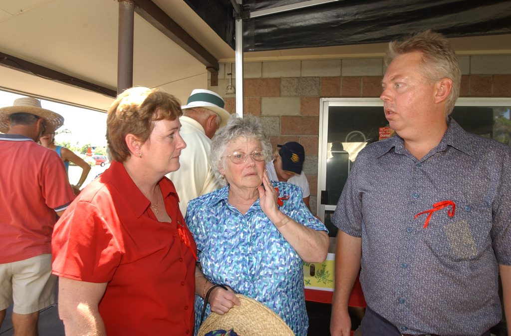 At the Day for Daniel at Horton Park Golf Club in 2004: Denise Morcombe, her mother Monique Beavis and Bruce Morcombe.