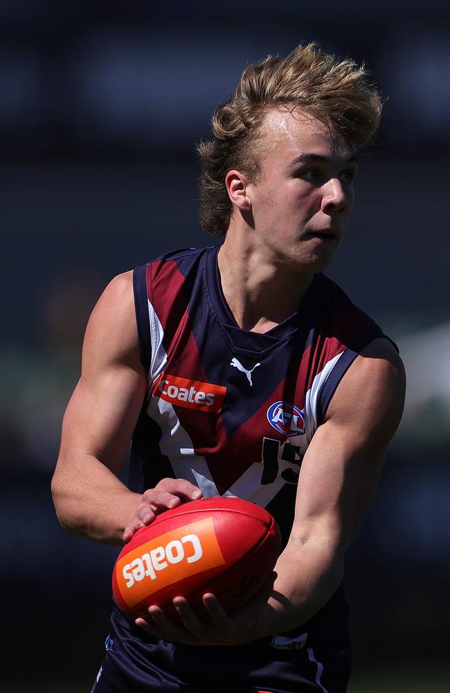 Ryley Sanders is wanted at Geelong with pick 8, but will he fall to the Cats? Picture: Kelly Defina