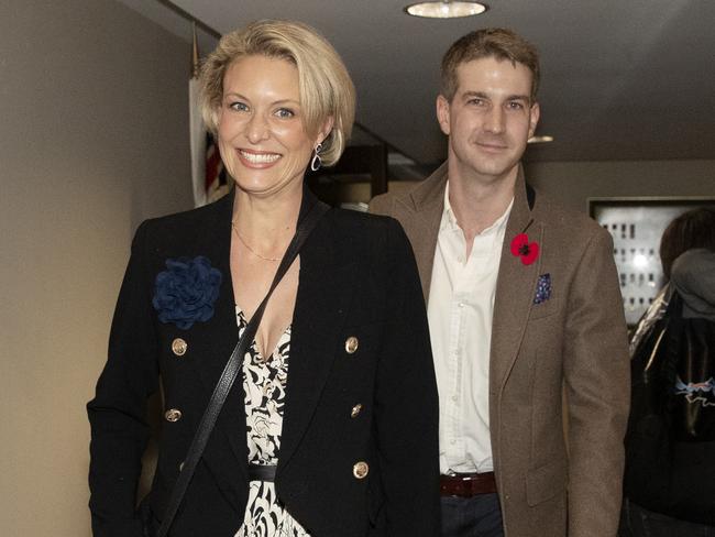 Katherine Deves arrives (with her minder) at the Politics at the Pub at Forestville RSL in SydneyÃs north, Friday, 22 April, 2022. Picture: Nikki Short