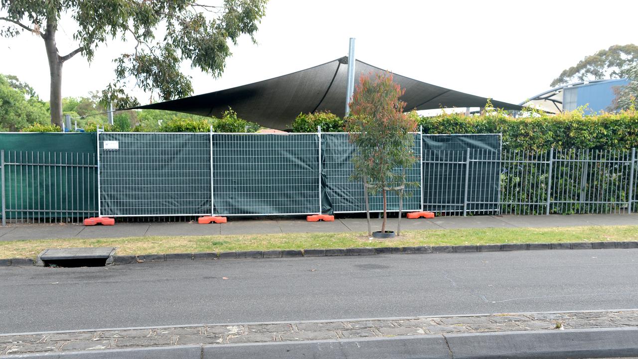 The repaired fence at Auburn South Primary School after the crash Picture: Supplied