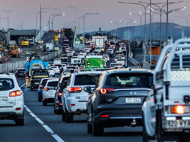 Generic M1 Pacific Motorway traffic leaving Brisbane towards the Gold Coast.Picture: Nigel Hallett