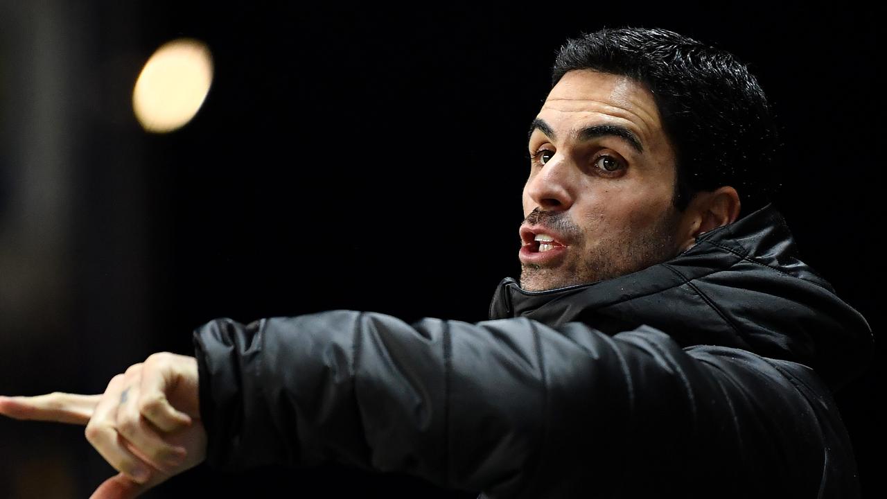 Mikel Arteta will likely watch Arsenal from the stands this weekend.