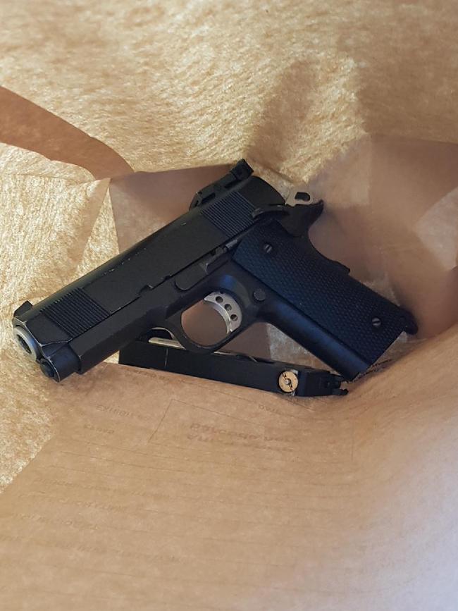 A gun seized at his home in March. Picture: Supplied.