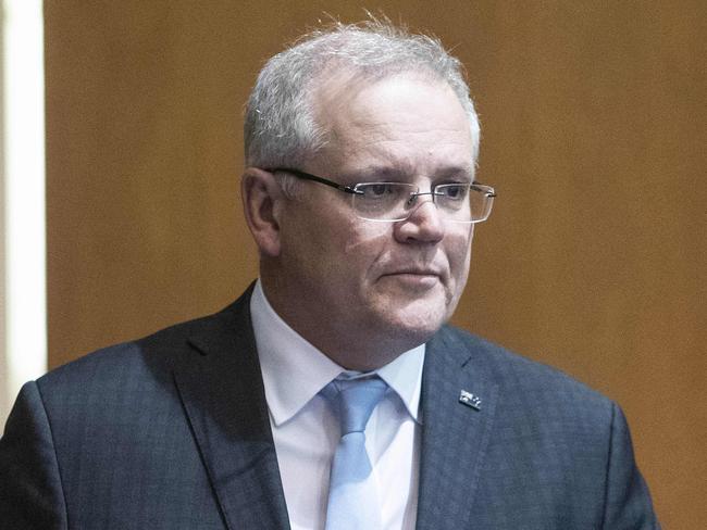 Scott Morrison said Australia was contributing not only as a member of the global community but in recognition of Lebanese Australians. Picture: NCA NewsWire /Gary Ramage