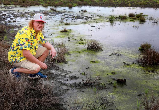 Lance Jurd at the Riverstone Wetlands site at Marsden Park. Picture: Angelo Velardo