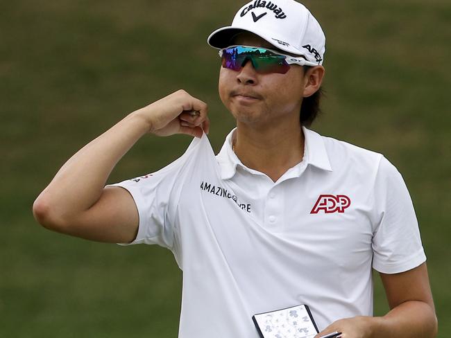 MCKINNEY, TEXAS - MAY 12: Min Woo Lee of Australia stands on the sixth hole during the second round of the AT&T Byron Nelson at TPC Craig Ranch on May 12, 2023 in McKinney, Texas. (Photo by Mike Mulholland/Getty Images)