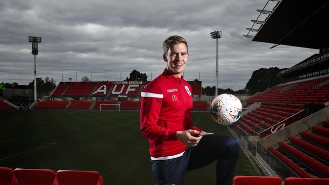 Adelaide United’s new signing, Norwegian Kristian Fardal Opseth at Hindmarsh Stadium. Picture SARAH REED