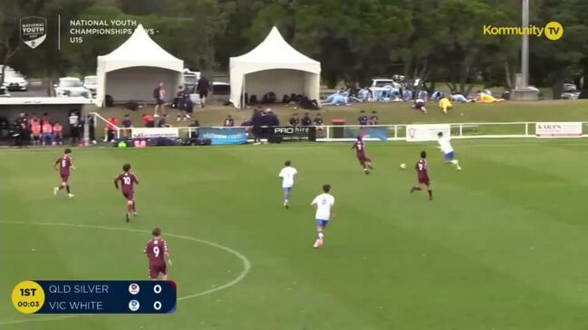 Replay: Queensland Silver v Victoria White (15C) – Football Australia Boys National Youth Championships Day 2