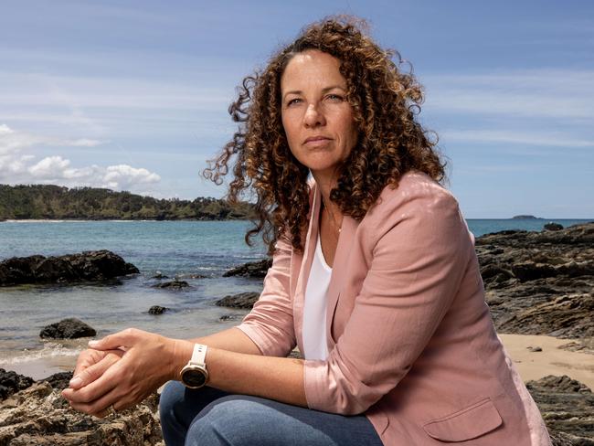 07-10-2023 -Rochelle Hicks at Diggers Beach in Coffs Harbour on Tuesday. Picture: Liam Mendes / The Australian