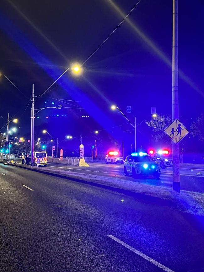 A man has died after being struck by a motorcycle in Elwood on Thursday night.