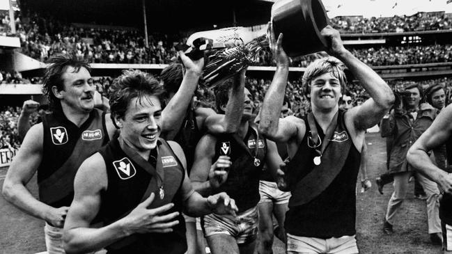 Mark Thompson soaks up Essendon’s 1984 premiership triumph.