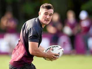 Kobe Hetherington at a training session with the Queensland Maroons under-20s in Brisbane this week. Picture: QRL Media/NRL Images