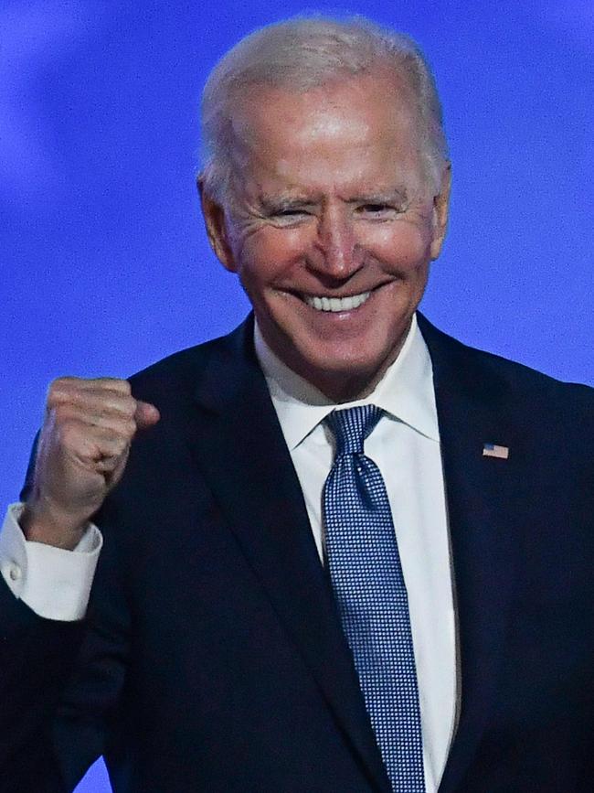 A razor-thin victory for Joe Biden will come with grave doubts about his capacity to deliver his promises — to reunite America and fight COVID-19. Picture: AFP