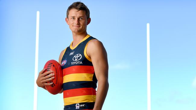 Club champion Matt Crouch is the youngest and newest member of the Crows leadership group. Picture: NAOMI JELLICOE