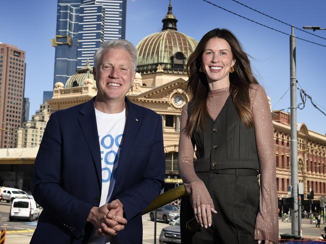 Arron Wood and his running mate Erin Deering. Picture: Andrew Henshaw