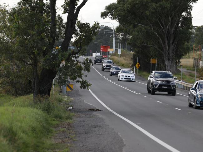 Mamre Road at Kemps Creek. Picture: Richard Dobson