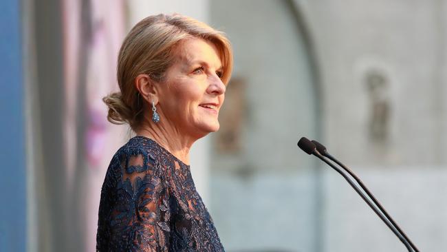 Julie Bishop at AfterPay Australian Fashion Week. Picture: Justin Lloyd.