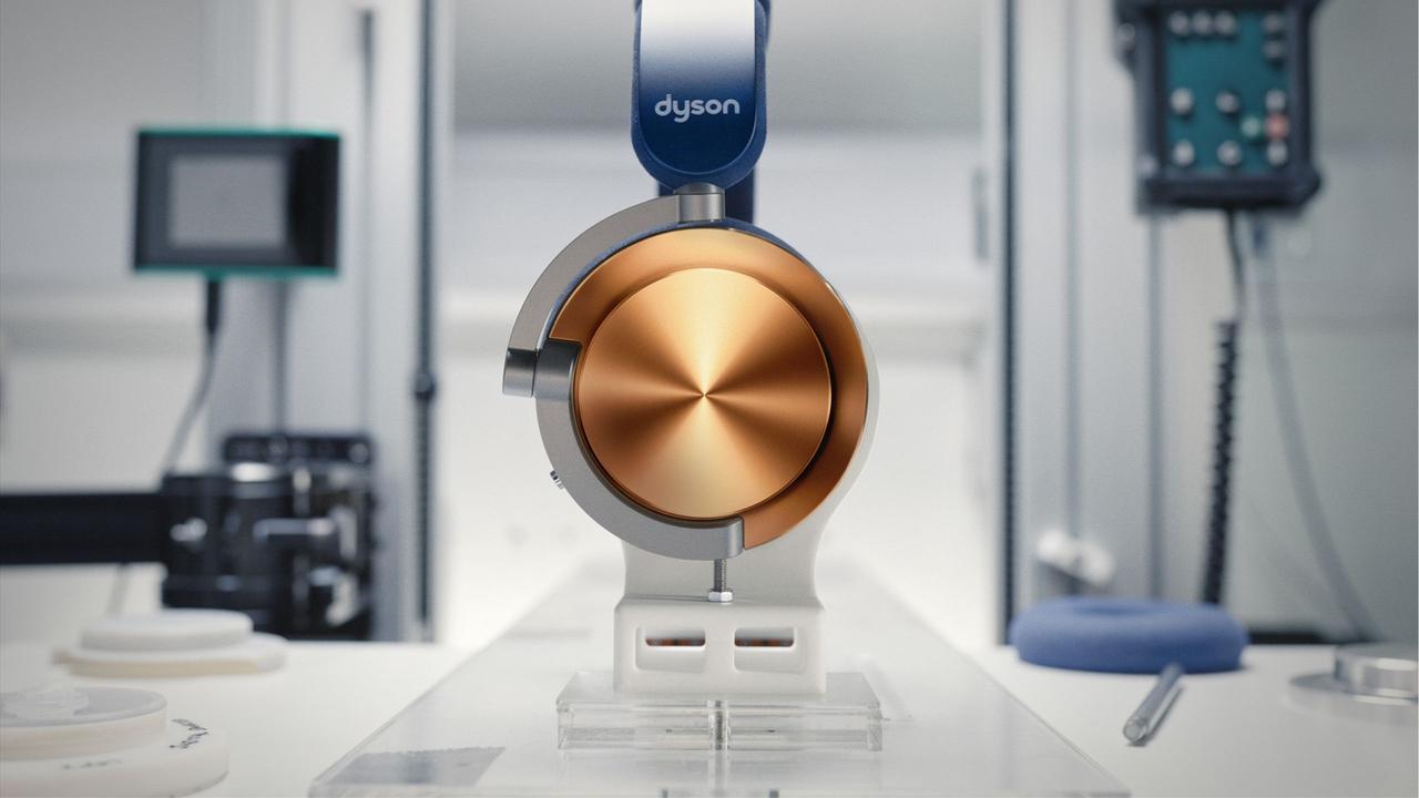 The OnTrac Headphones come in premium finishes including Copper and Aluminium. Picture: Dyson