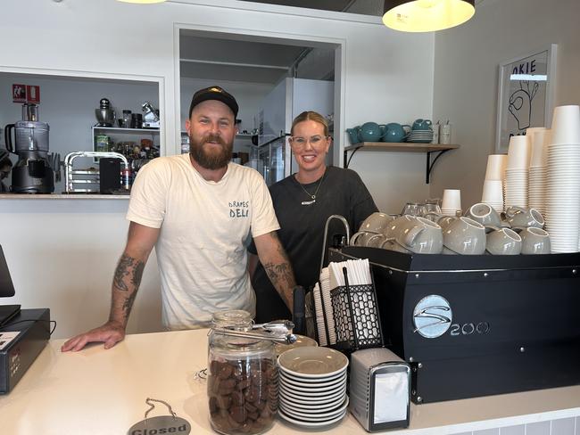 MasterChef 2023 winner Brent Draper with wife Shonleigh opens business Drapes Deli in Normanby Street in Yeppoon.