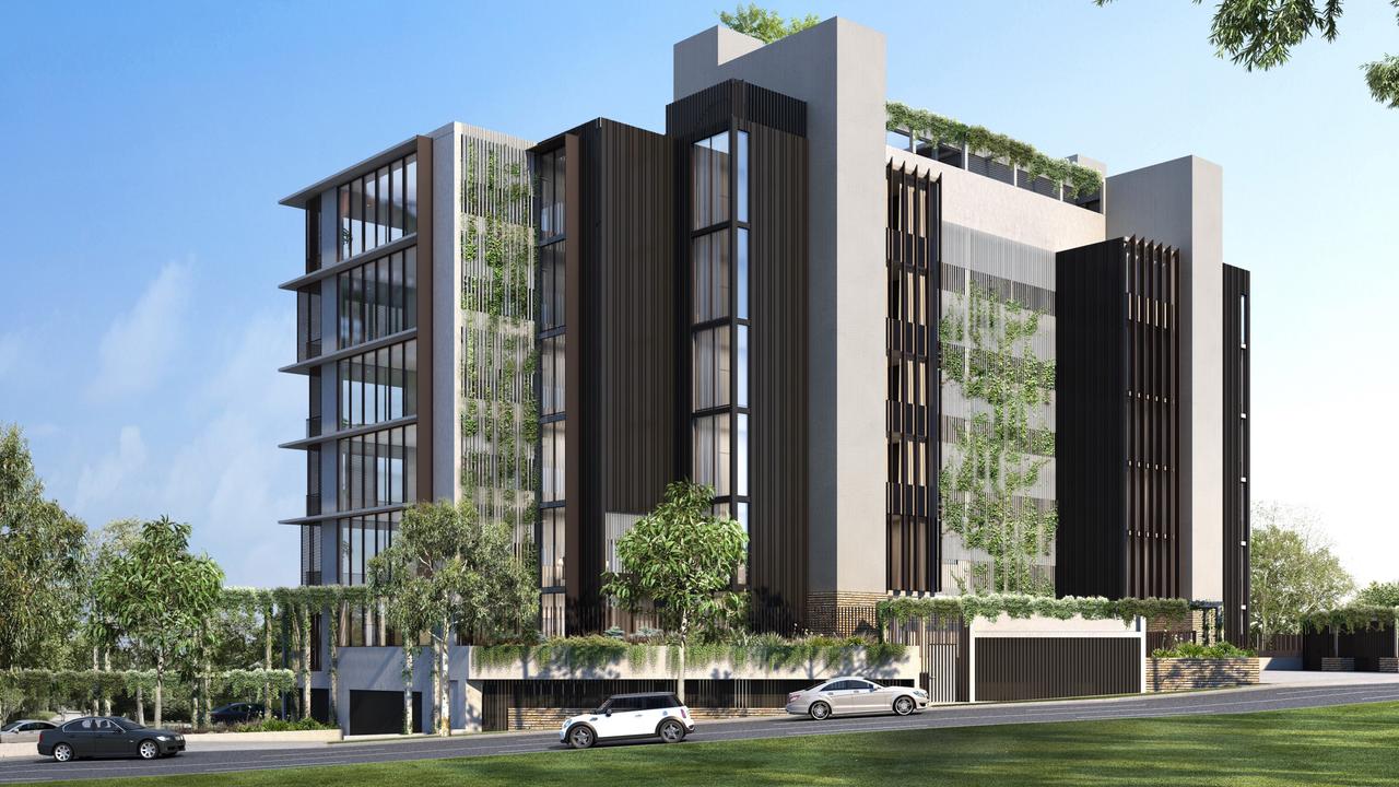 Toowoomba's FKG Group has lodged plans to build a new seven-storey apartment tower along Kitchener Street, overlooking Mothers Memorial. Designs by Feather and Lawry.